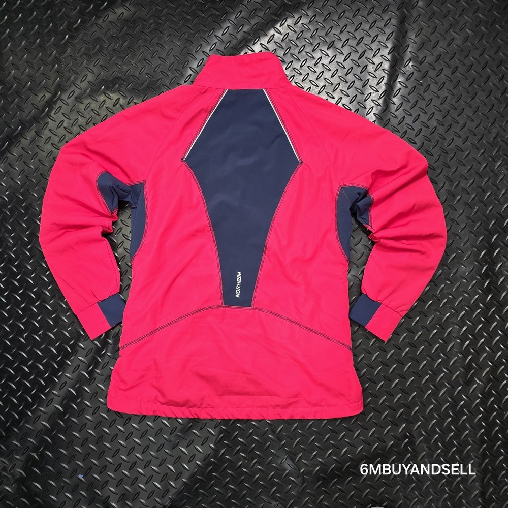 Norheim God Tur Pink Navy Softshell Hiking Jacket Womens Size Medium M Full Zip - Picture 2 of 11